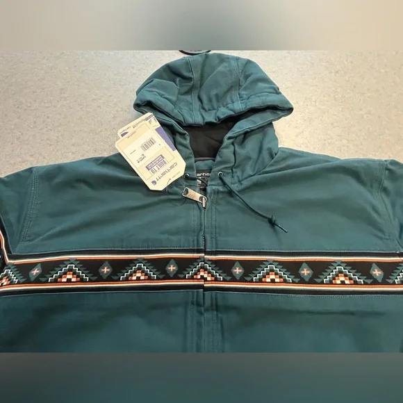 Carhartt Montana Loose Fit Duck Active Jacket—Greenstone Large - Picture 3 of 10